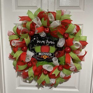 Fall Wreath - Farm Fresh Blessed